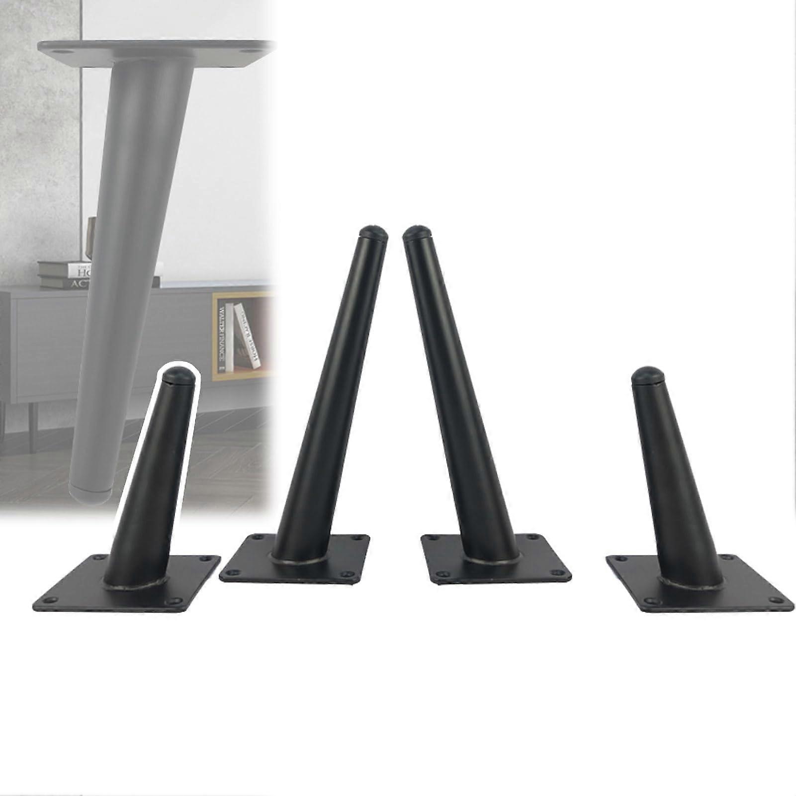 Metal Tapered Furniture Legs 25cm Set of 4 for Table Chair Cabinet Easy Install Stable Support