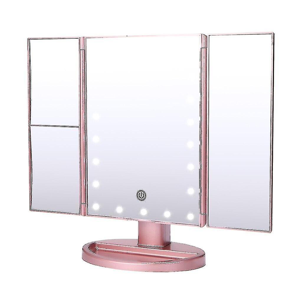 Usb Three Fold Makeup Mirror Smart Touch Beautmirror 22 Led Mirrors