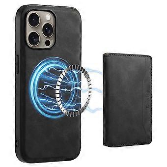 DENIOR D13 Pour iPhone 16 Pro Max Coque magnétique Cuir Téléphone Couverture Arrière Porte-Carte