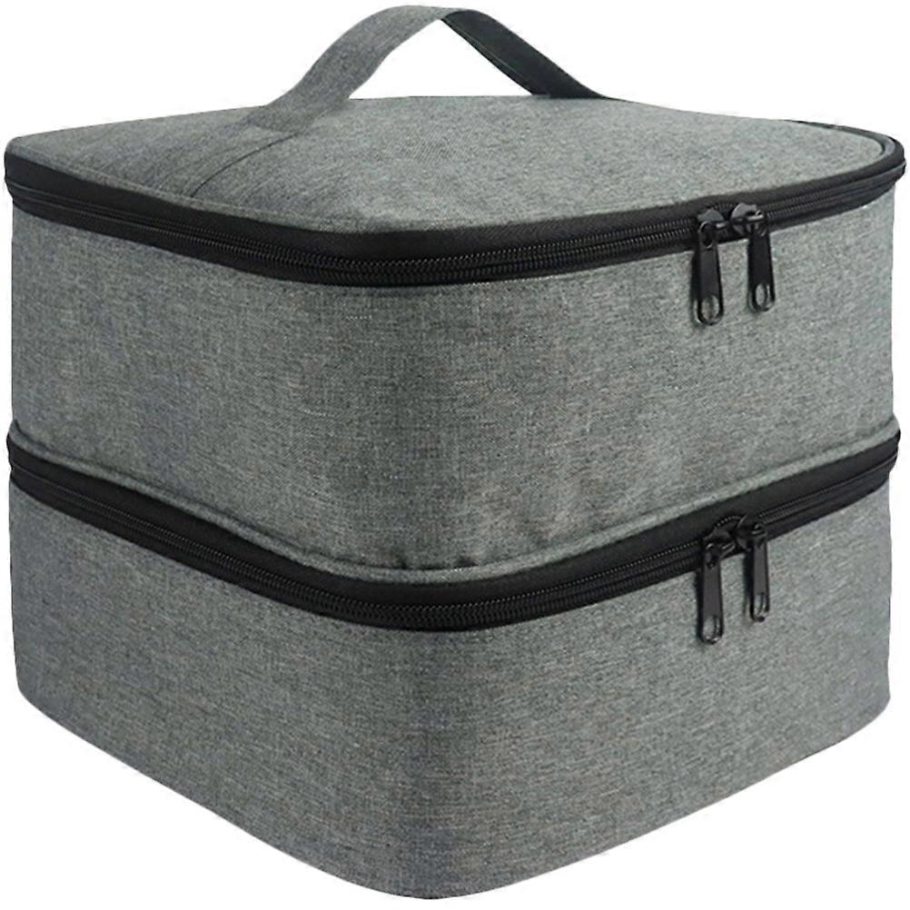 Grey Collection Portable Makeup Bag for Home with Large Capacity