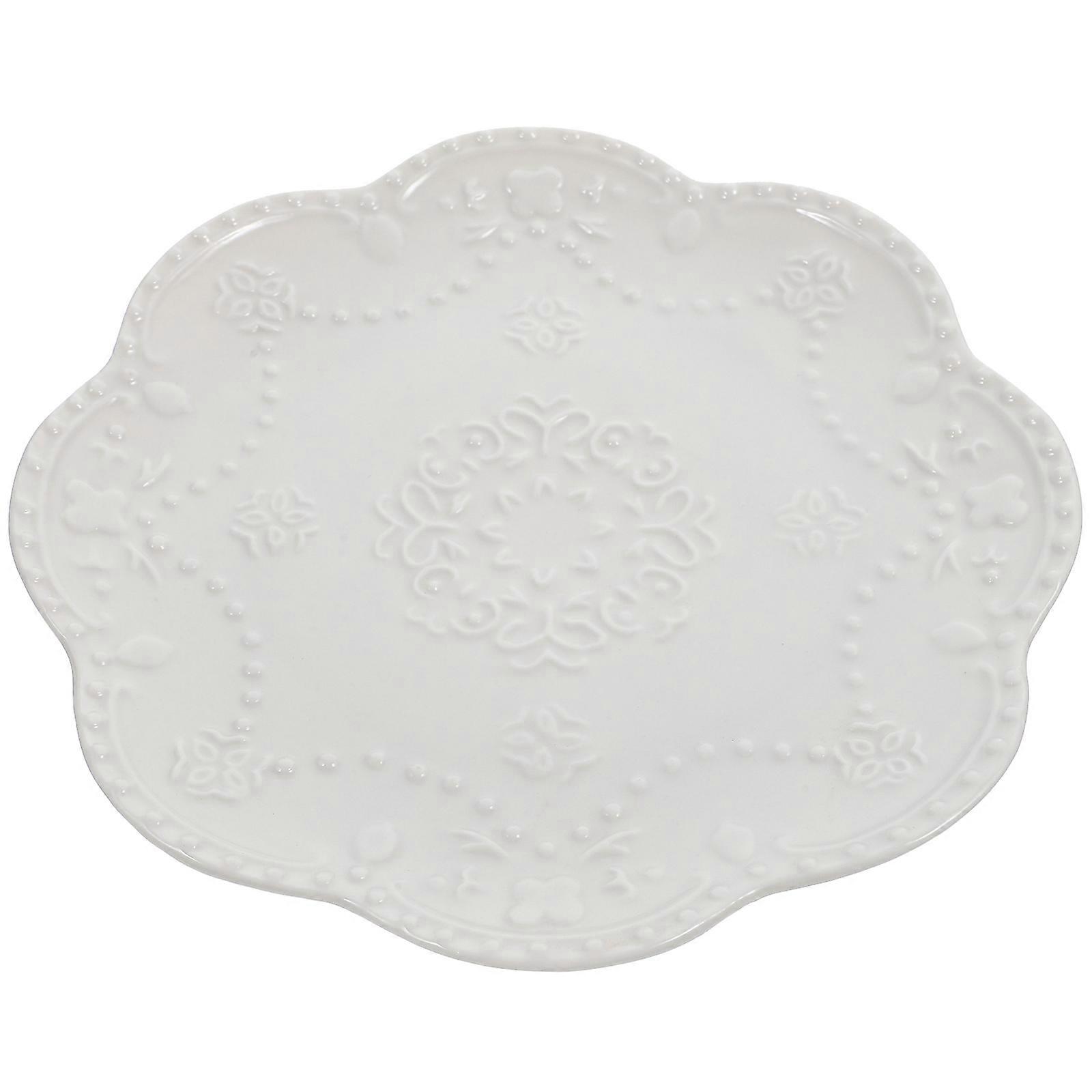 Ceramic Dessert Plate Appetizer Plates Multi-Function Large Size Polished Smooth 1 Piece