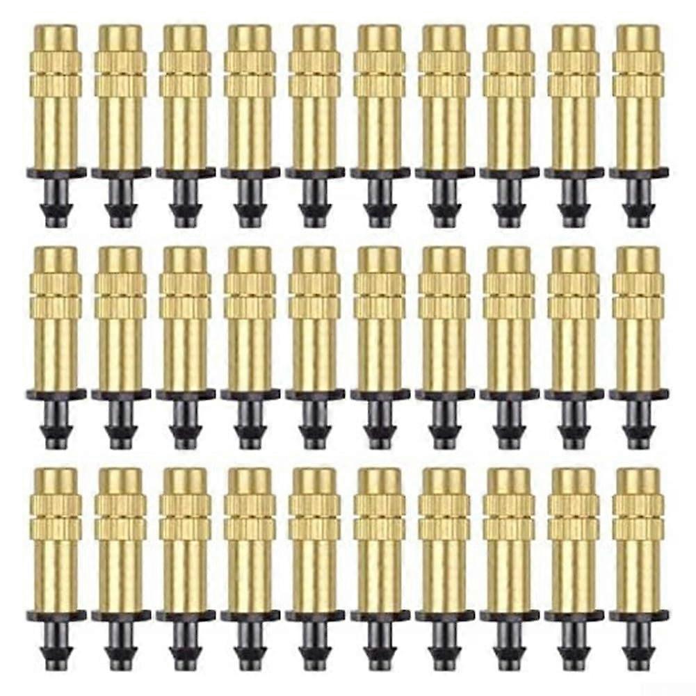 30 Pack Garden Irrigation Sprinkler Head with Copper Misting Nozzle for Efficient Water Saving