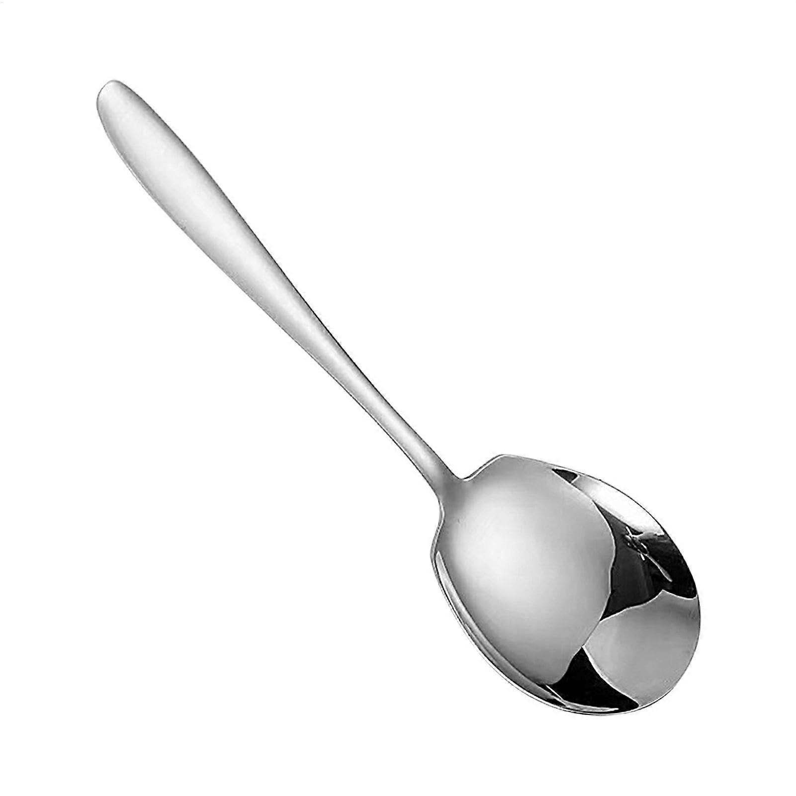 Stainless Steel Serving Spoon with Elegant Flat Handle, RustResistant, Dishwasher Safe for Parties