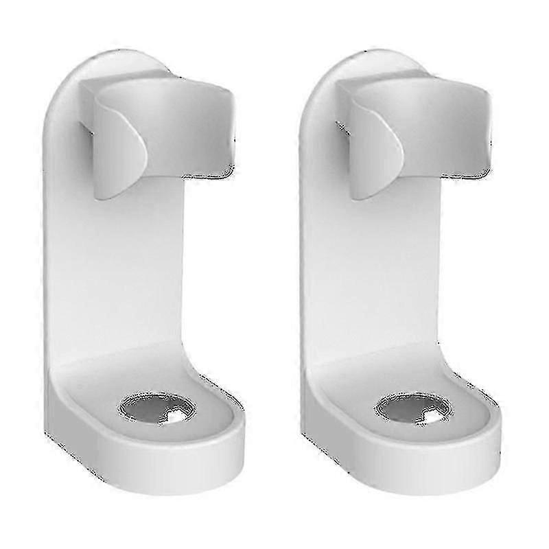 2pcs Wall-mounted Storage Rack Electric Toothbrush Rack Punch-free Display Rack (white)