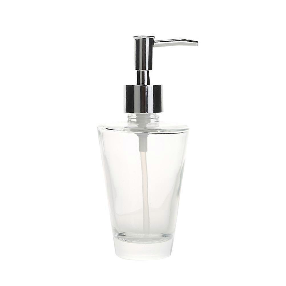 Shampoo Container Pump Bottle for Liquid Holding 210ml Clear Glass