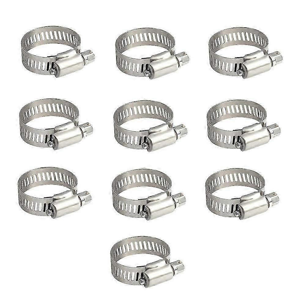 10-Piece Set Adjustable 16-25mm Hose Clamps, Rust-Resistant Pipe Clamp Kit