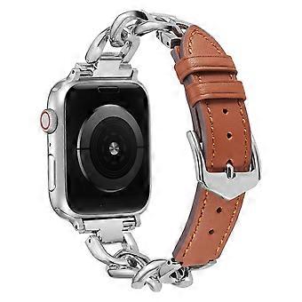 KALEBOL Leather Chain Strap for Apple Watch Ultra 3 2 1 49mm/Series 11 10 46mm/9 8 7 45mm/SE3 SE2 SE