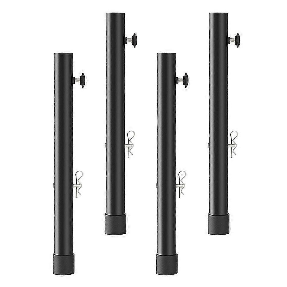 Adjustable Table Legs Table Leg Extenders for Durable Support 4Pcs Black Metal