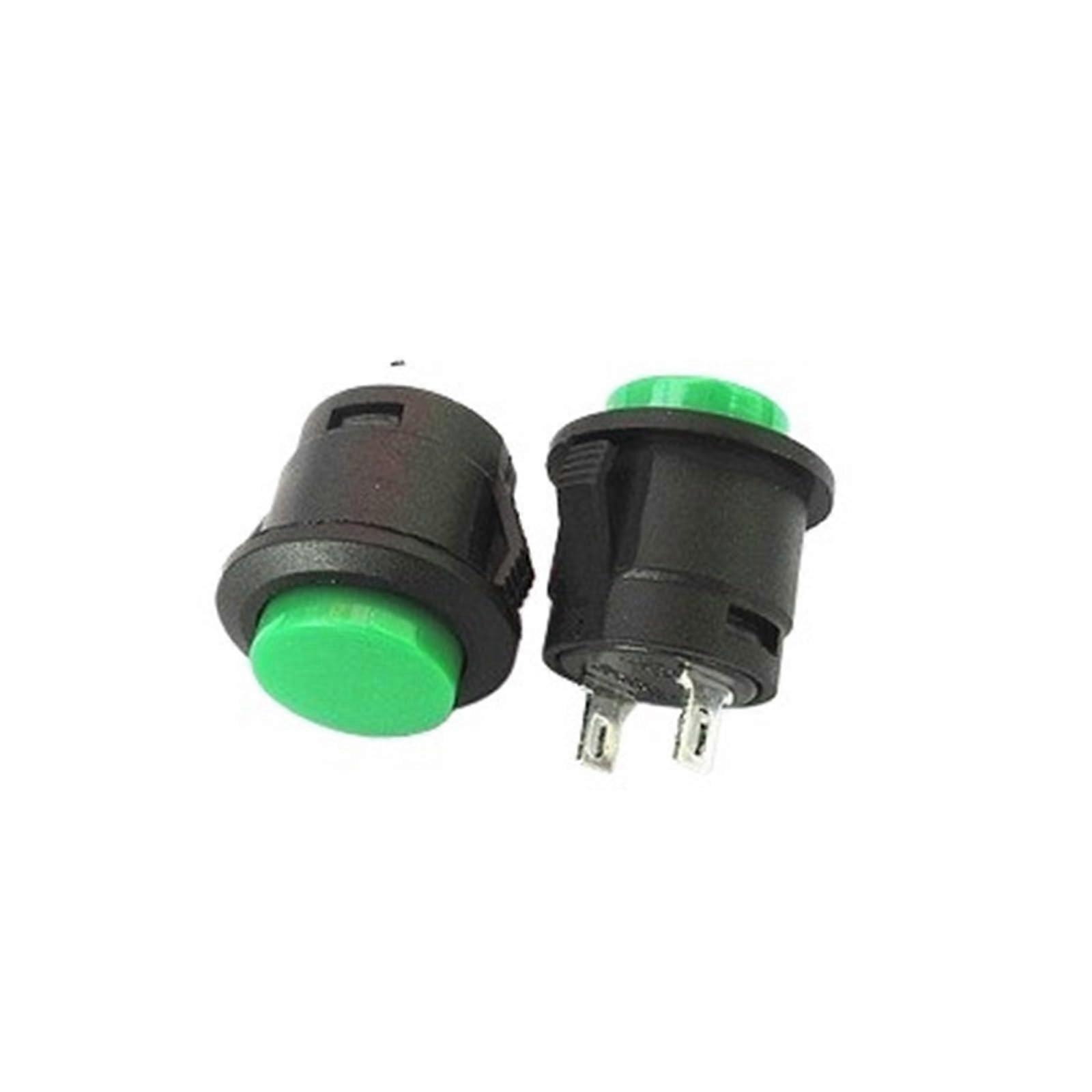 5PCS 16mm Green Push Button Switch R13507 Momentary Reset Quick Action Durable Round Design
