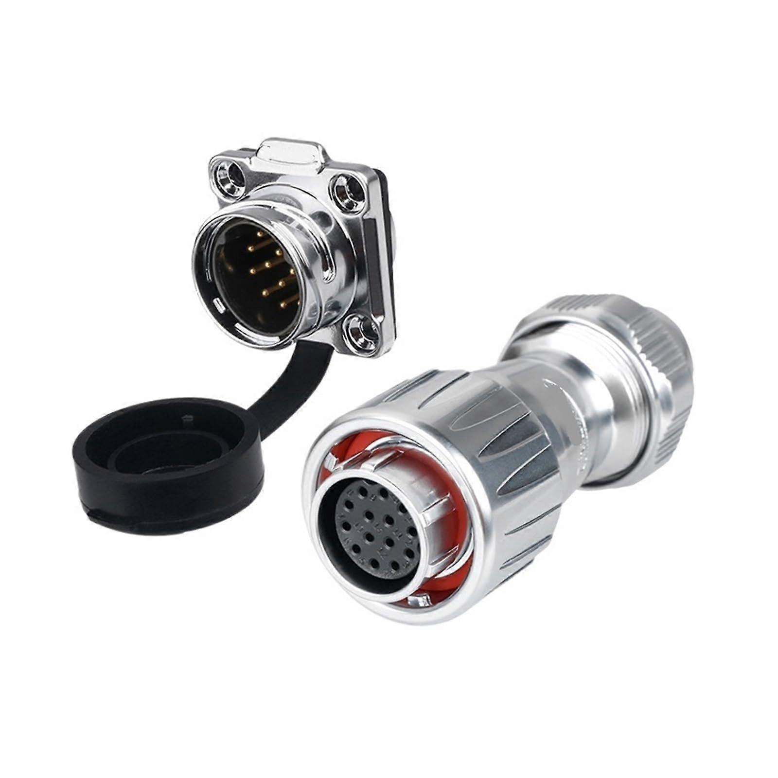 DZ20 14 Pin Aviation Connector with Durable Plastic Cover for Secure Reverse Installation