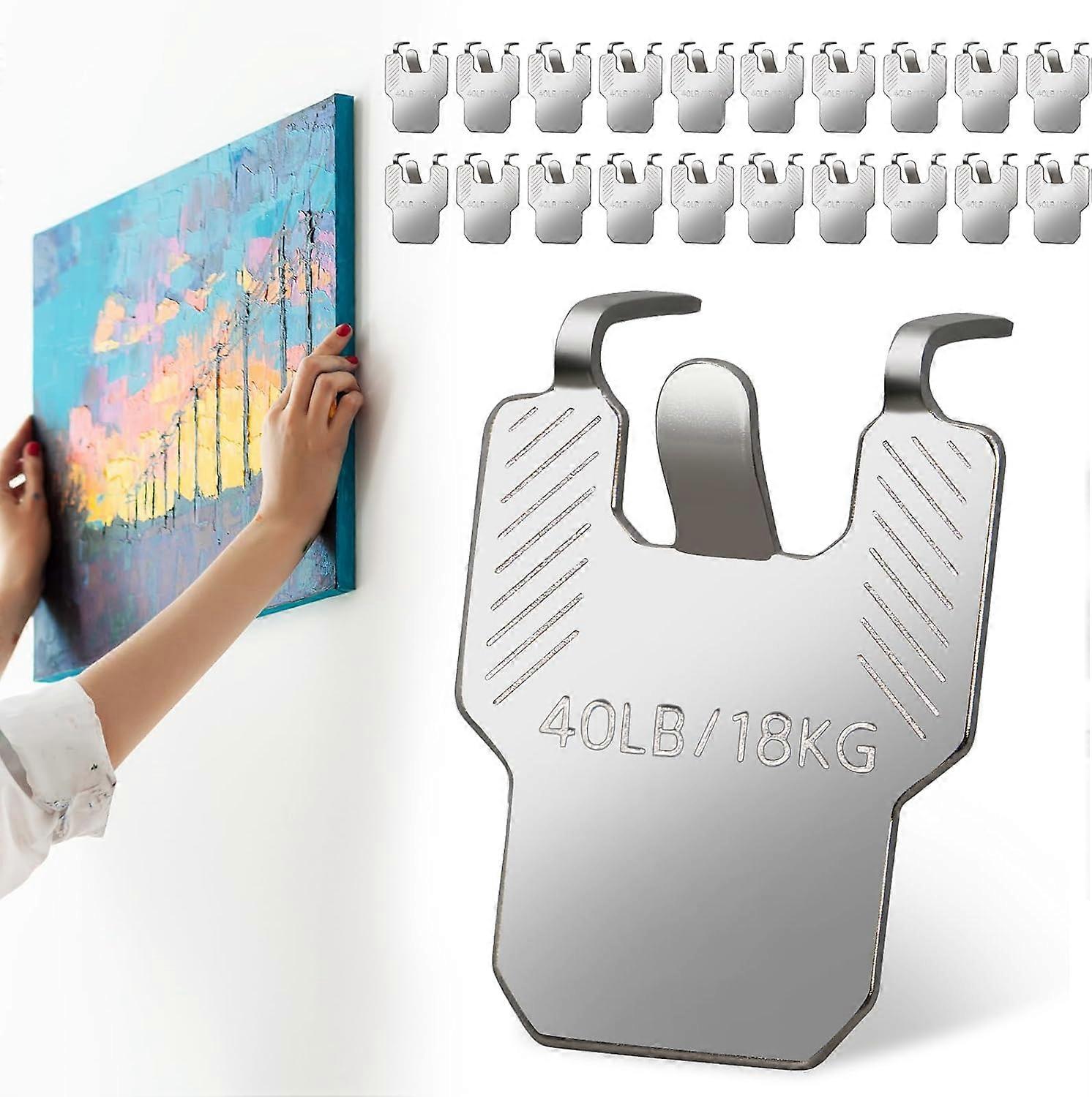 Claw-Shaped Drywall Hanging Set, 20 Heavy-Duty Wall Hooks