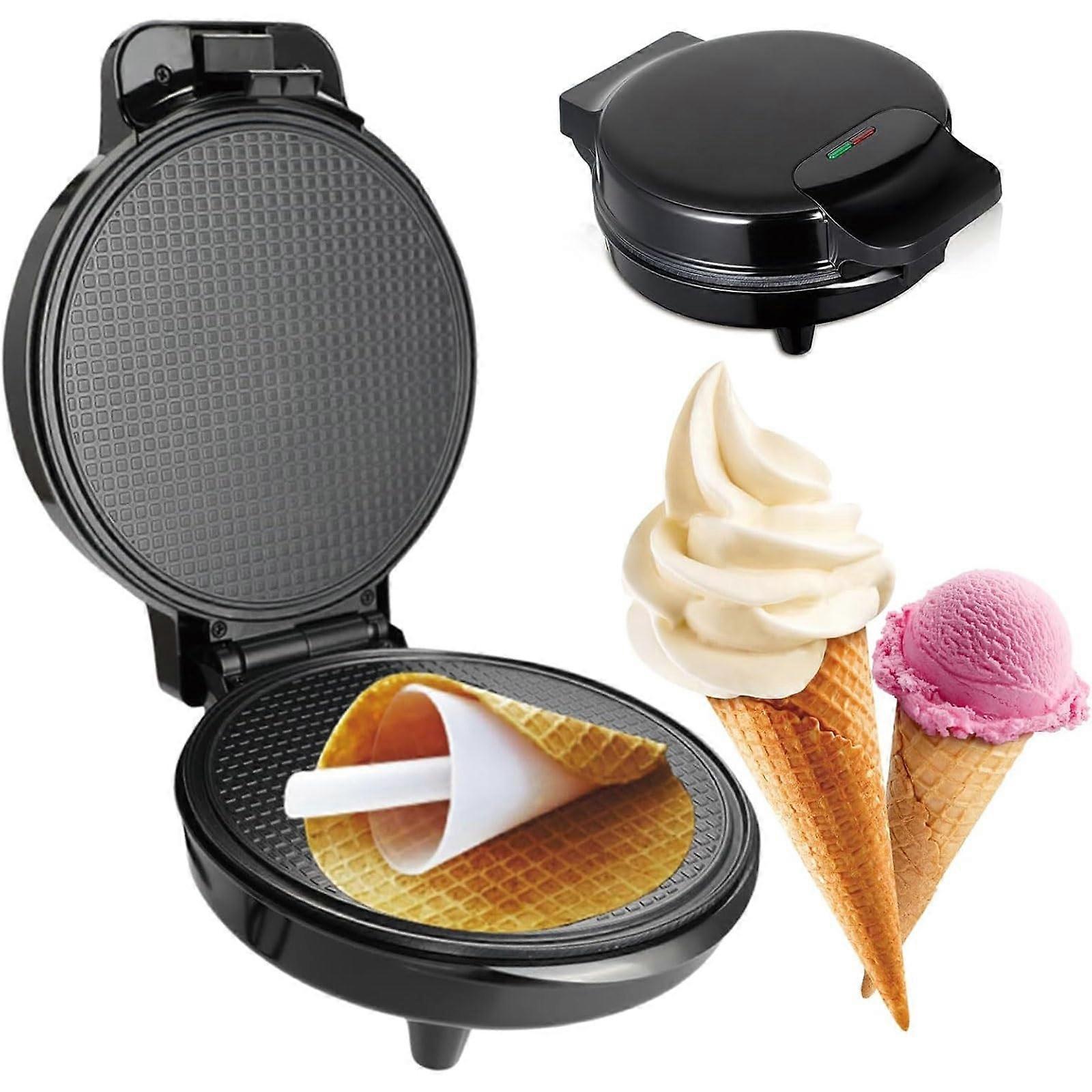 Commercial Waffle Cone Maker with Precise Temperature Control and Easy Clean NonStick Surface