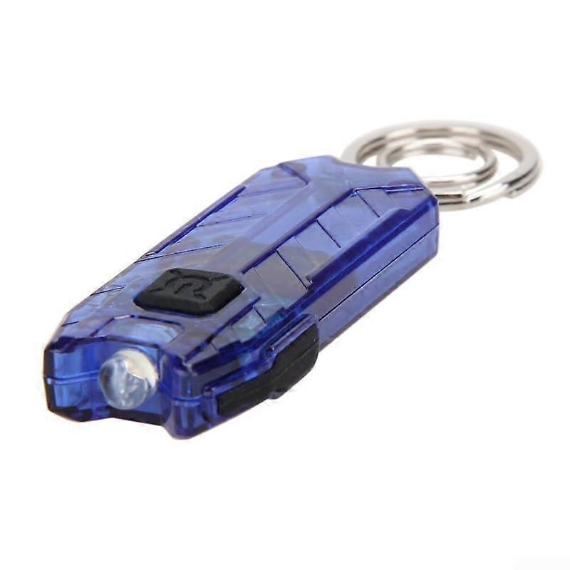 USB Rechargeable Mini Keychain Flashlight with Dual Brightness Modes and Long Battery Life Blue