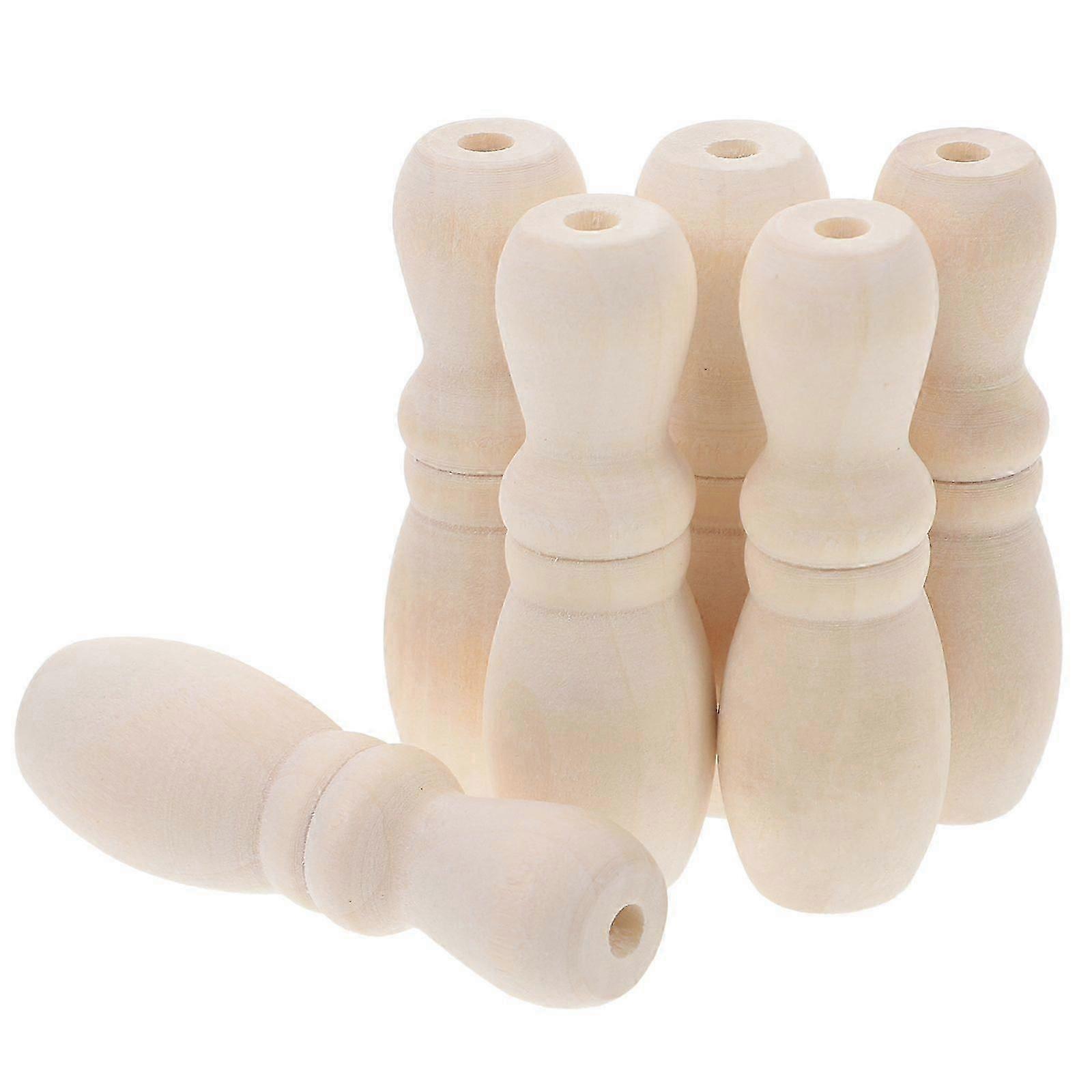 6pcs Wood Pendant for Blind and Roman Shade Pull Cord Drapery Pull End Pendant