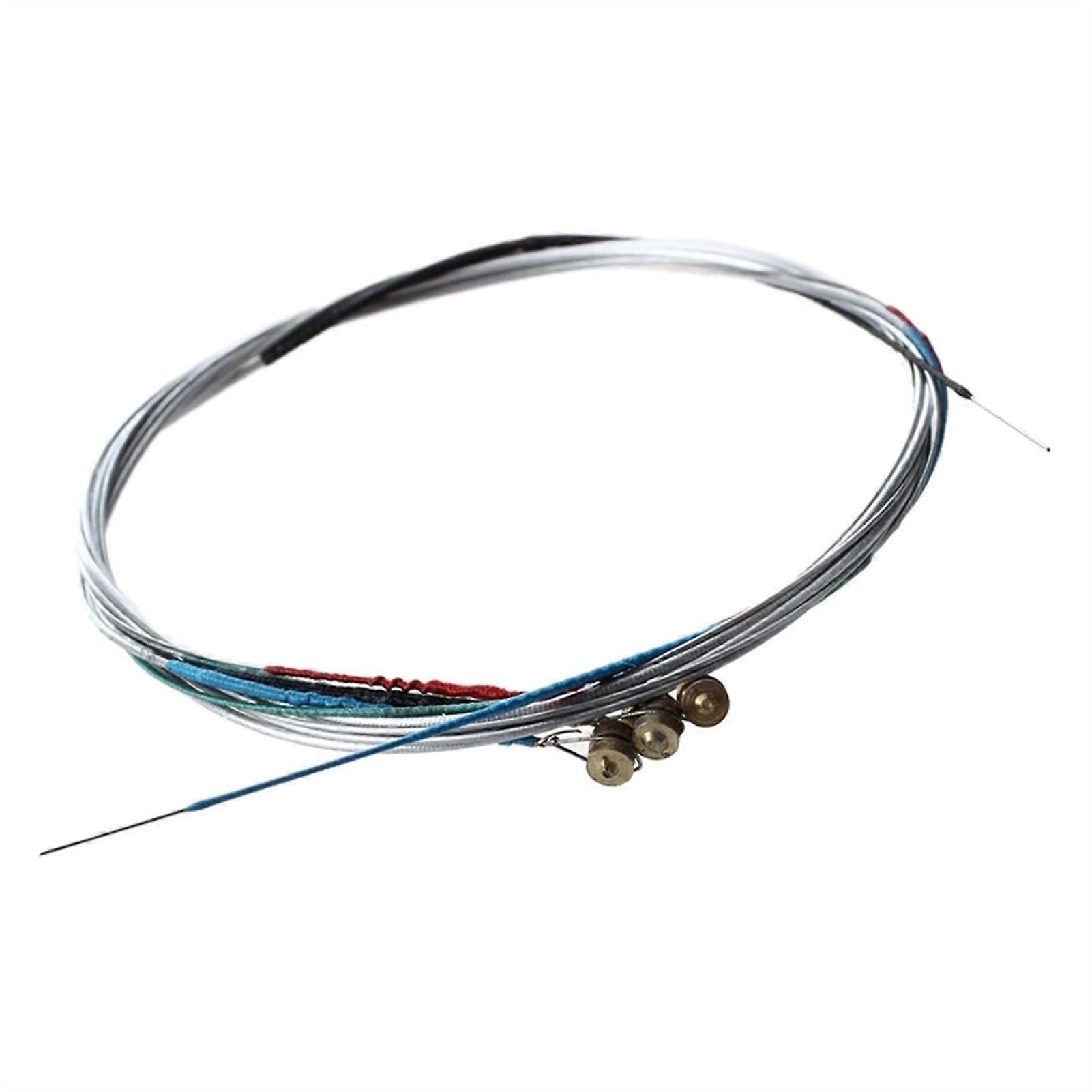 Violin Strings 4/4 Set, Durable Steel Core Silver Wound Ball End, Stable Tuning for Practice