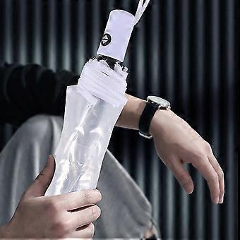 5er-Pack transparente Regenschirme, Regen- und Sonnenschirme, Automatikschirme, kompakt, faltbar, winddicht, durchsichtig und weiß