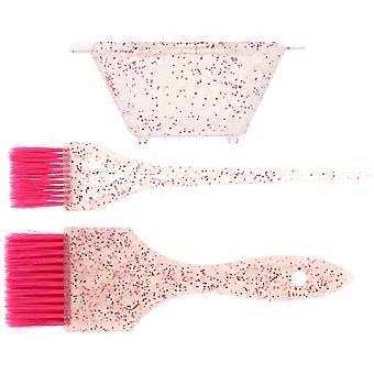 1 set of Hair Dye Color and Bowl Set Hair Coloring Brush Mixing Bowl Kit
