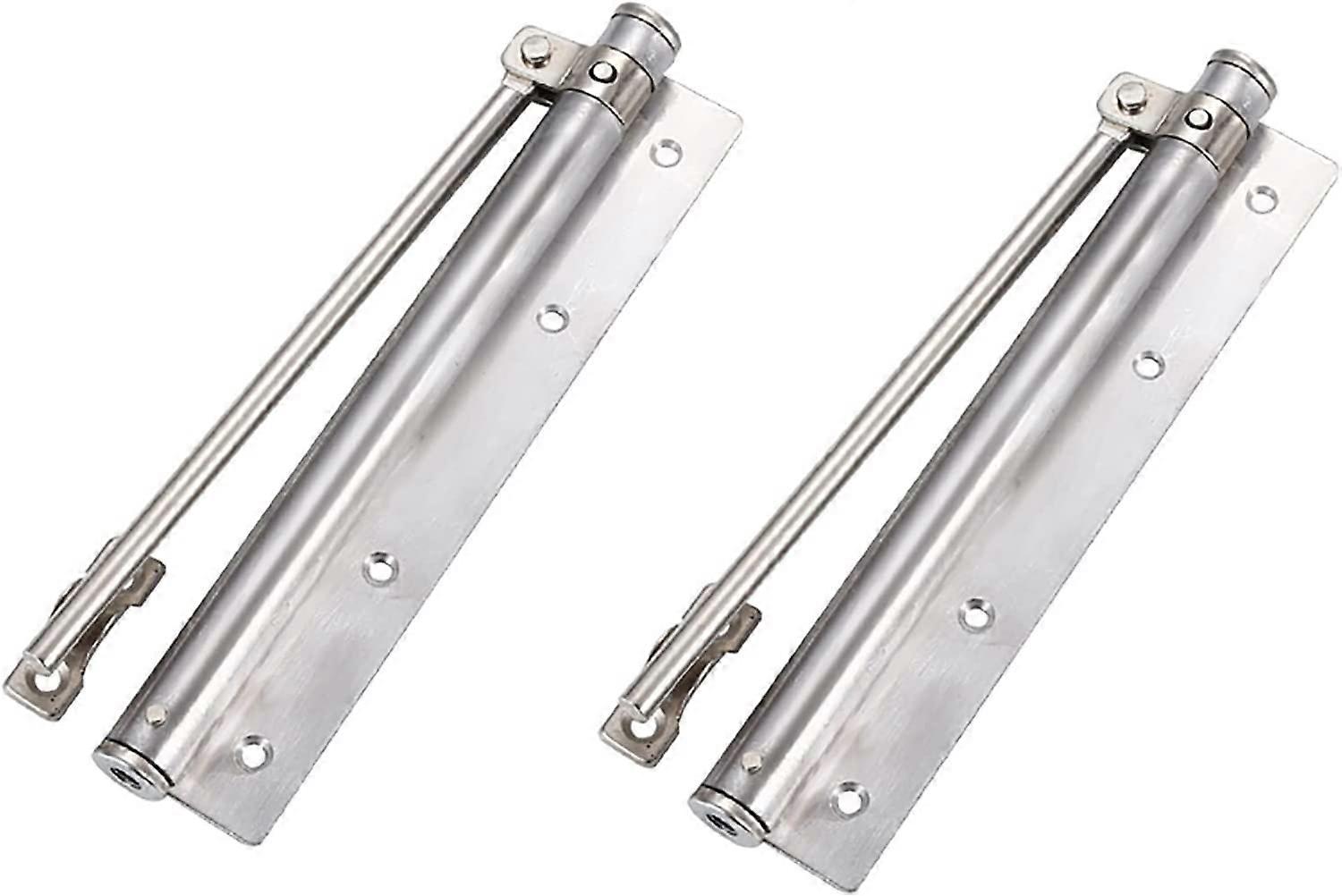 2Pcs Spring Loaded Automatic Door Closer, Adjustable Stainless Steel Self Closing Gate Hardware