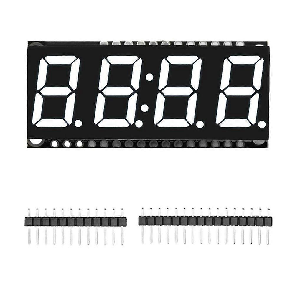 HT16K33 LED Display Module 4 Digit 7 Segment 0.56 Inch Time Clock Indicator Tube Module White