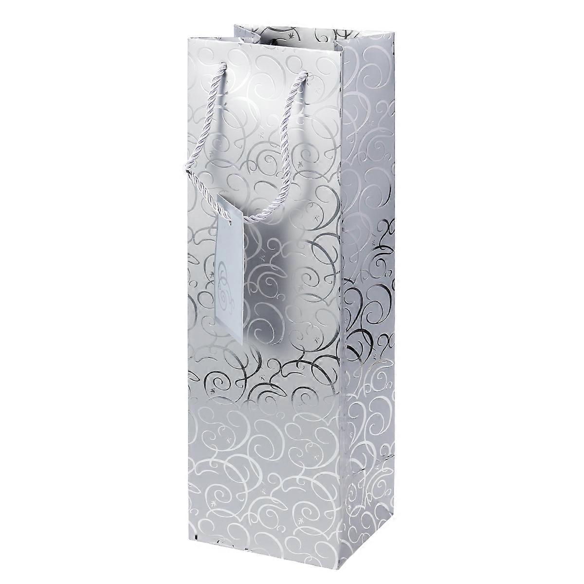 Red Hand Bag Single Tote for Gift Giving 6Pcs Silver