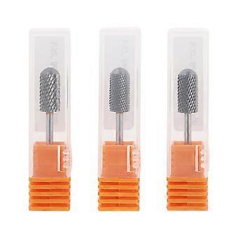 Pediküre-Fräser-Set, 3-teiliges Nagelfräser-Set für Nagelkunst, Silber