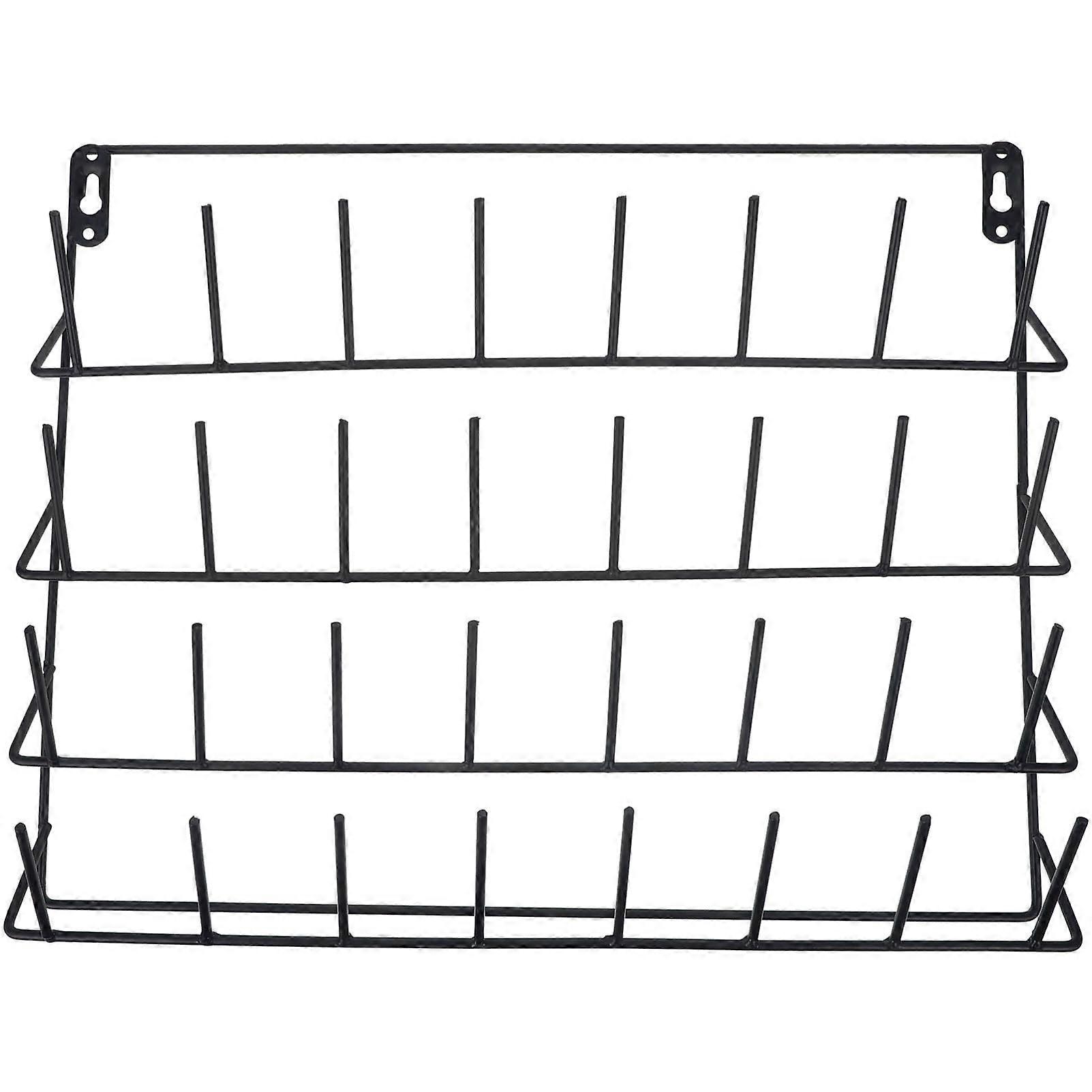 Thread Spool Rack Wall Mounted Organizer Holds 32 Spools Durable Smooth Finish Sewing Storage