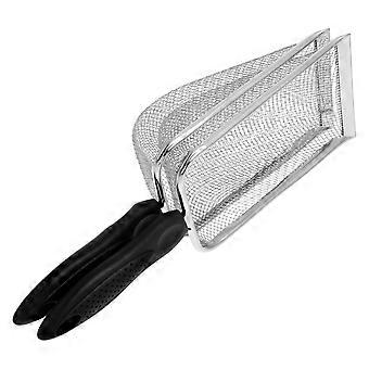 Pá para areia de gato em aço inoxidável para limpeza eficiente, conjunto com 2 peças.