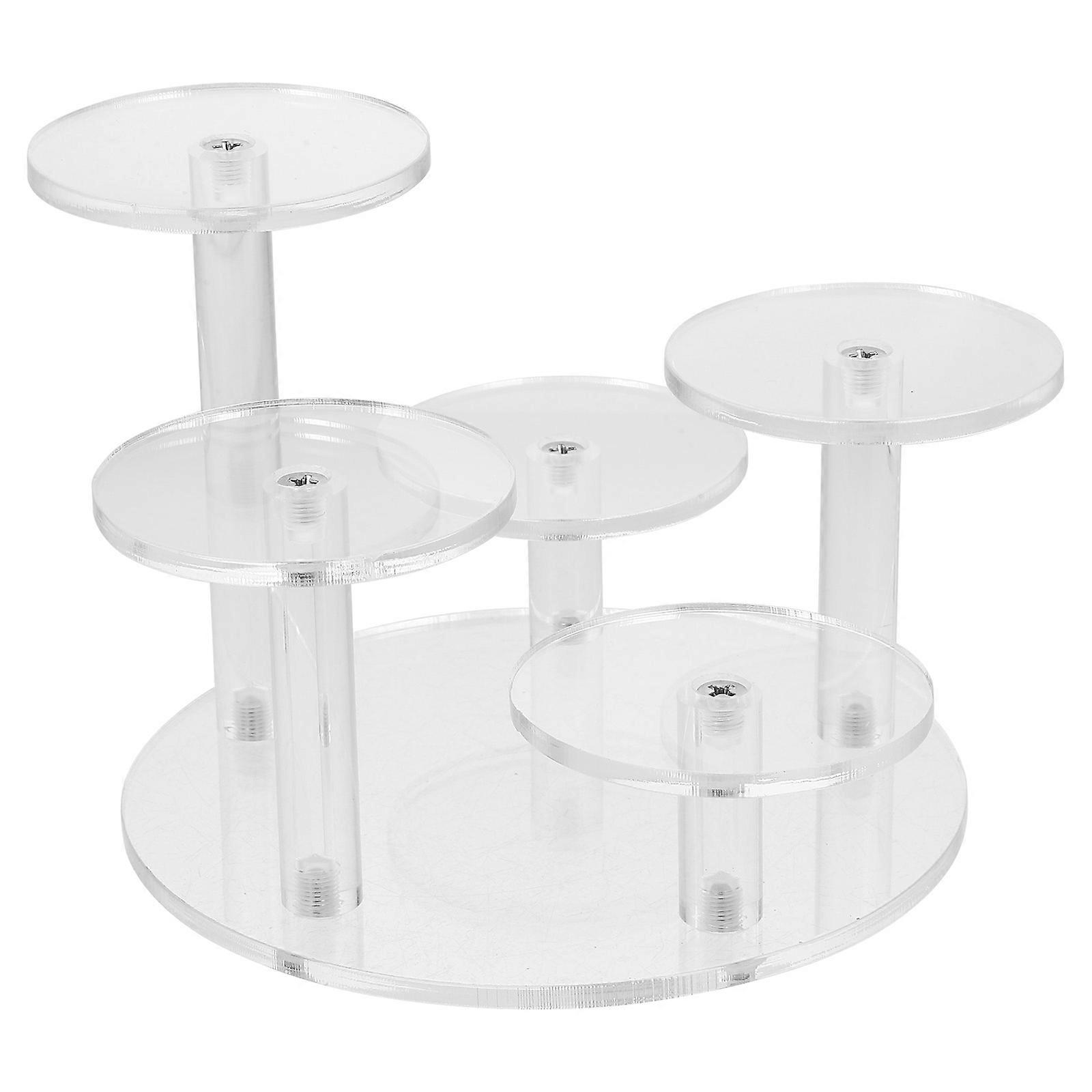 Storage Acrylic Display Stand Transparent with Five Tier Layers