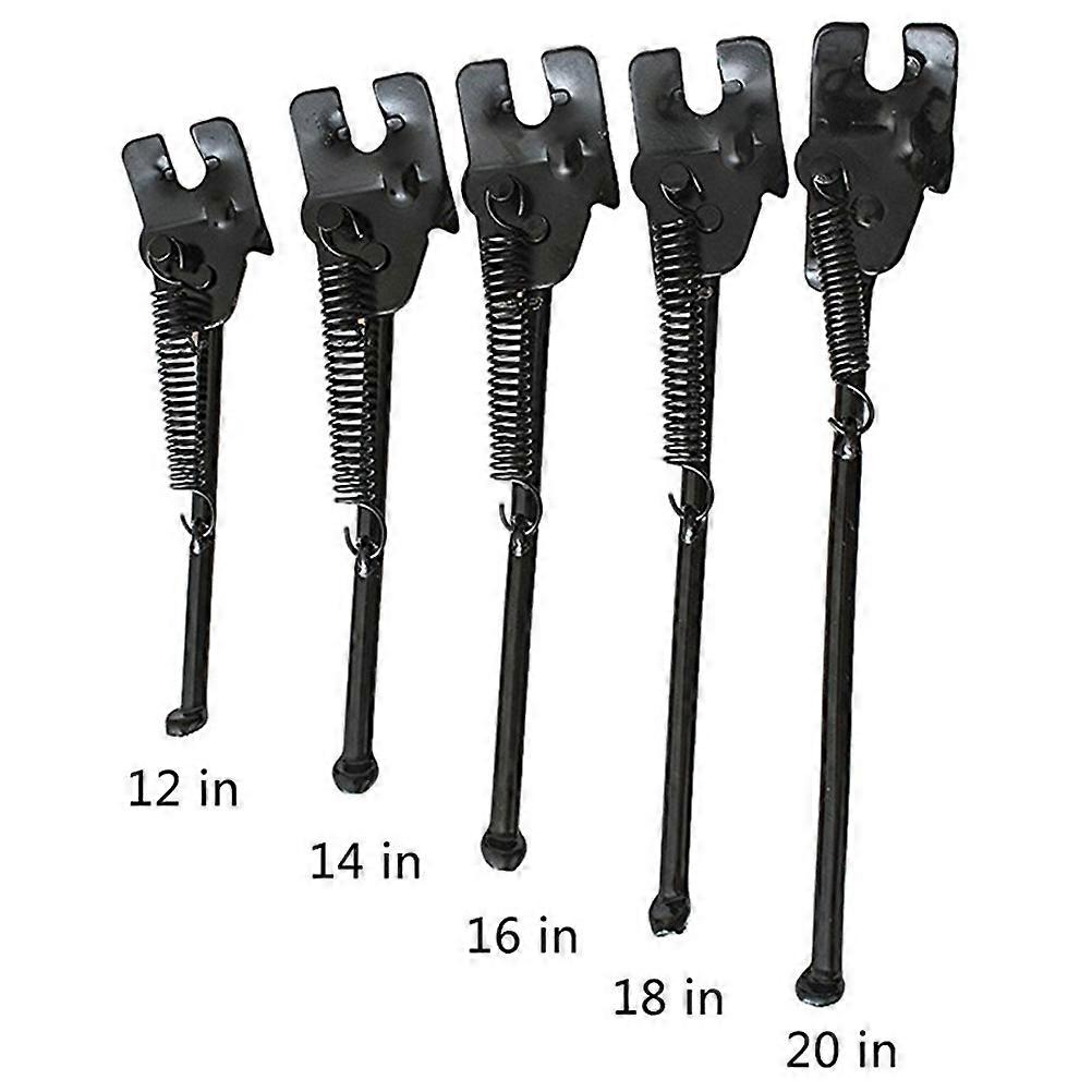 Descanso lateral traseiro em forma de U para bicicleta, preto, 18,5 cm (20 polegadas).