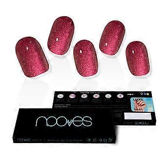 Adesivi per unghie in gel polimerizzato - NOOVES - Ruby Claret - Rosso - Facile applicazione - Finitura a lunga durata