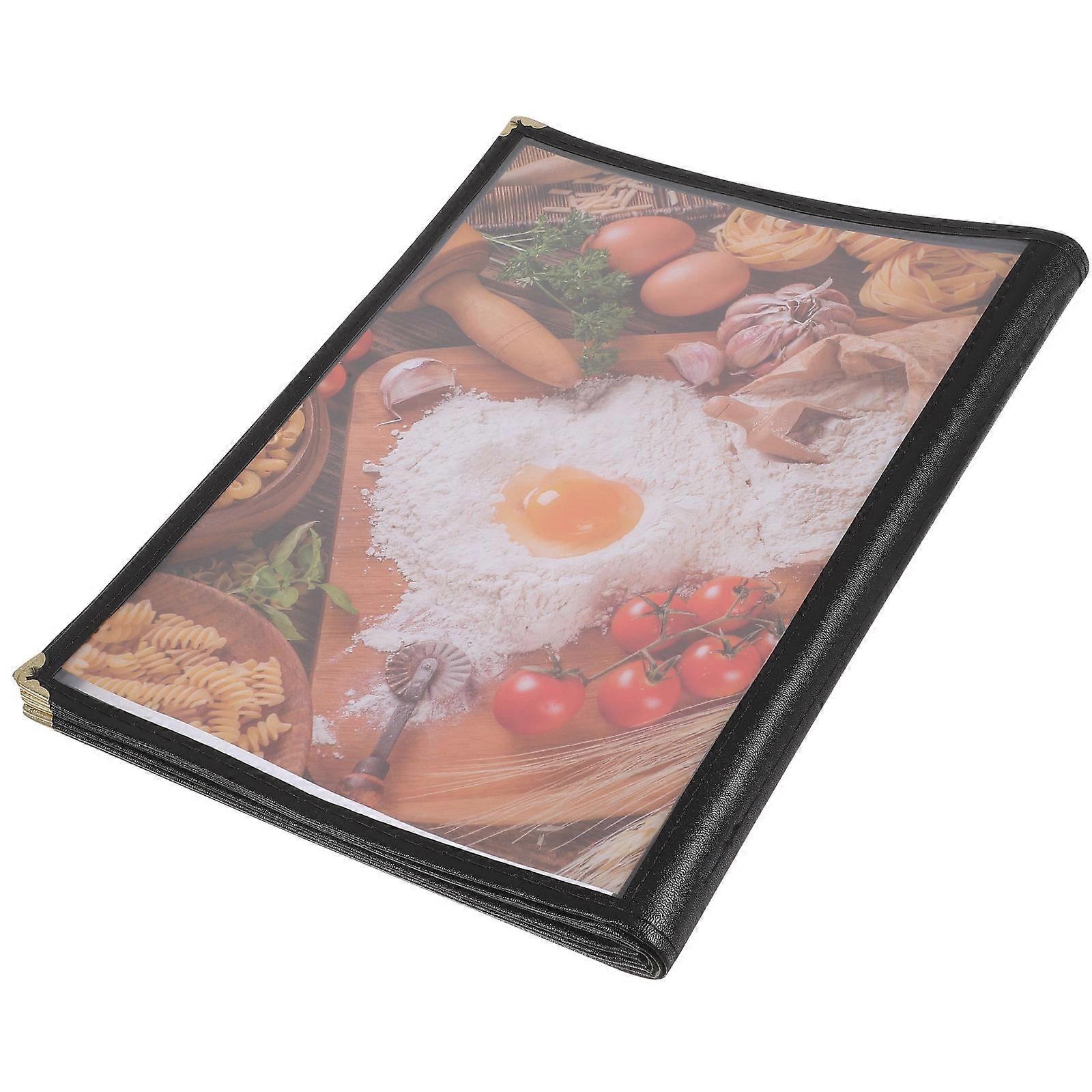 Convenient Menu Book PVC Restaurant Menu Display Pad 2Pcs for Storage Use