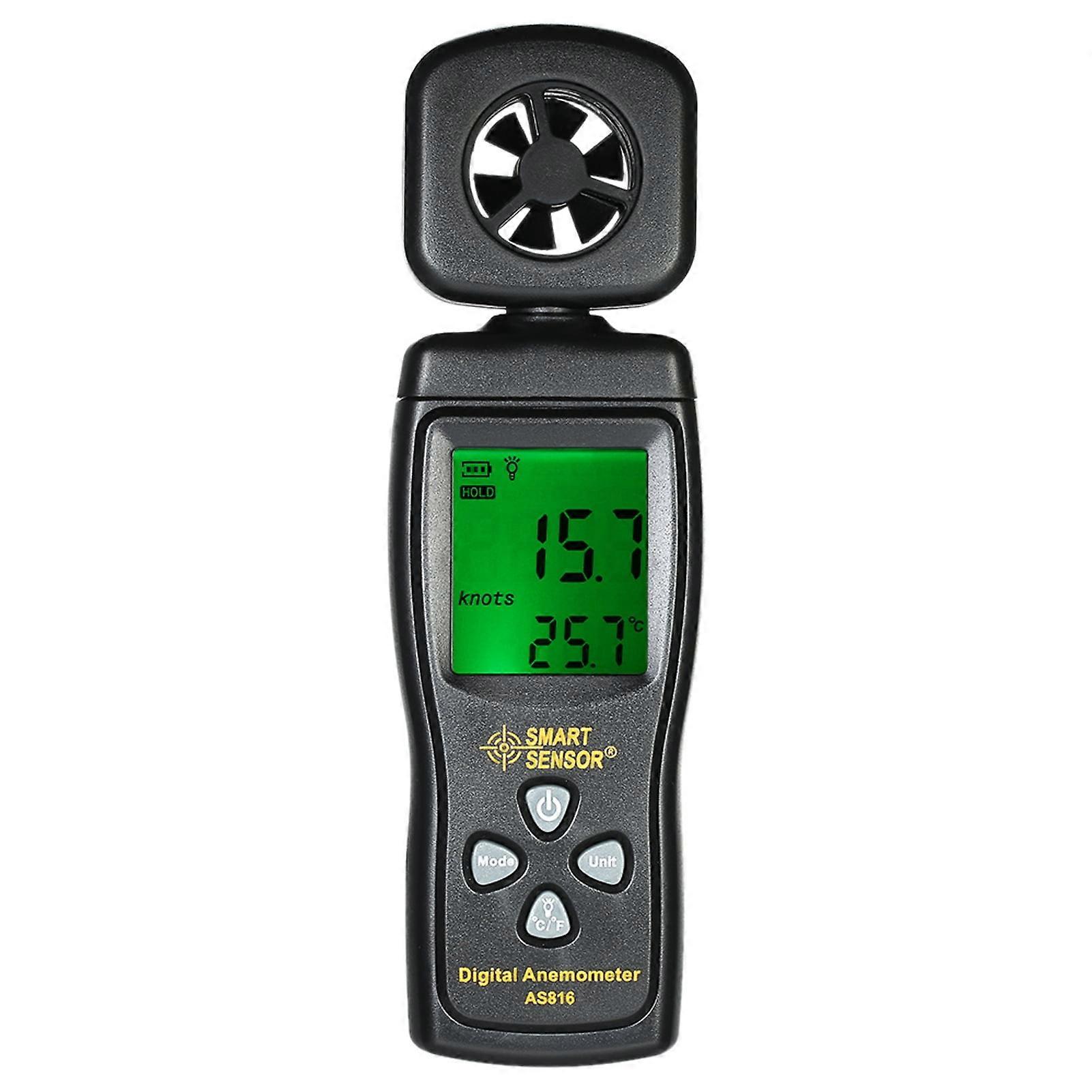 SMART SENSOR Anemometer LCD Digital Wind Speed Meter Air Velocity Measuring with Backlight