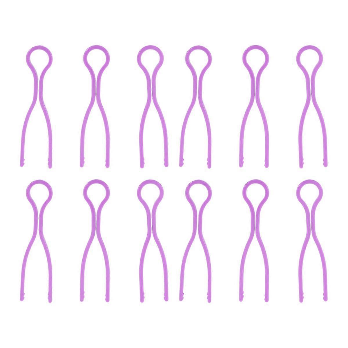 30 Pcs Plastic Bobbin Clips Thread Roller Fixed Wrapped Clamp Sewing Machine Bobbin Thread Tool Accessories (Purple)