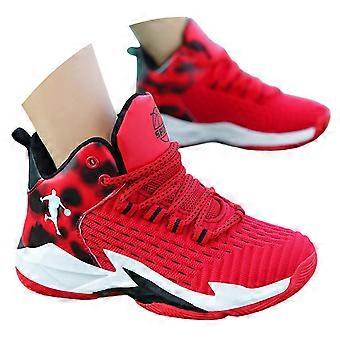 Boys Sneakers Closed Toe Non- Soft Sole Lace Up Mesh Athletic Running Shoes Kids Versatile Holiday School Party Sneaker,Red,36