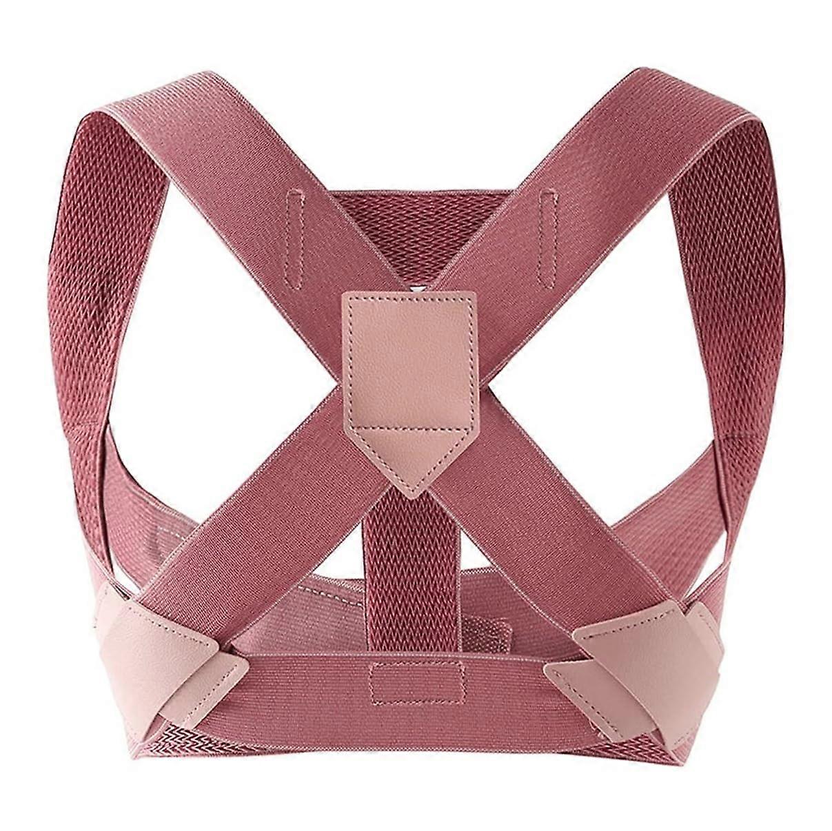 Women's Posture Corrector Back Brace Small Pink Clavicle Support Strap for Upper Back Alignment