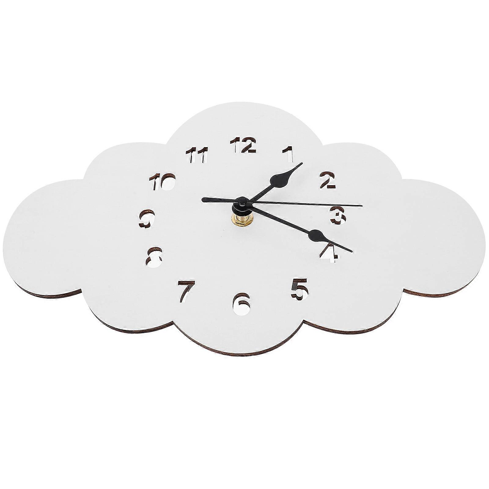 Decorative Cloud Wall Clock Nordic Style Silent Wall Clock 2Pcs