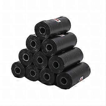 Dog Waste Bags, 31.5x22 cm Black Poop Bags for Pets, 5 Pack Disposable Trash Pouches