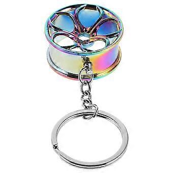 Creative Tire Keychain Automotive Style Accessories For Car Enthusiasts Multi Color 1 Pcs
