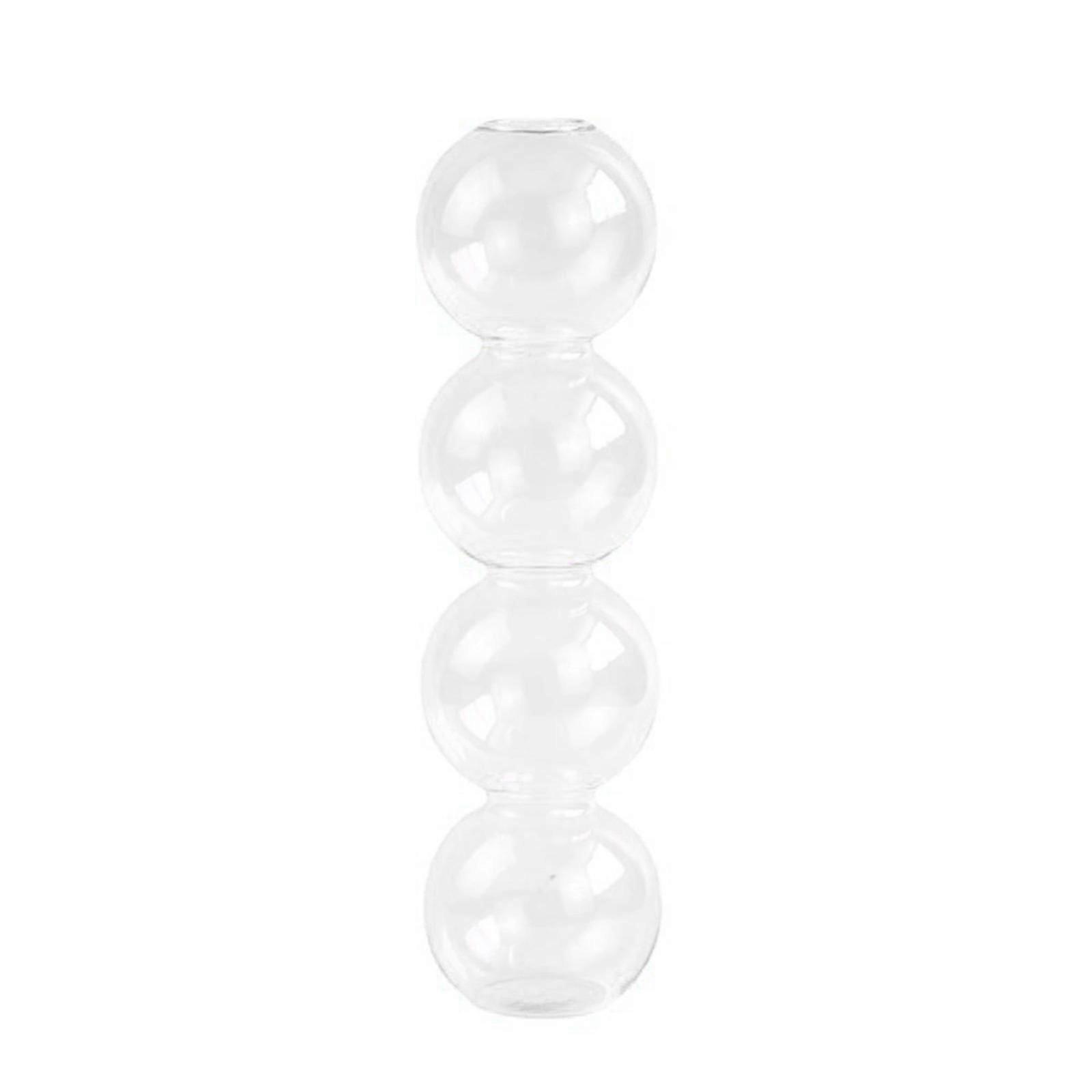 Multi-size vas glasflaskor Transparent tre bollar i vindprydnad