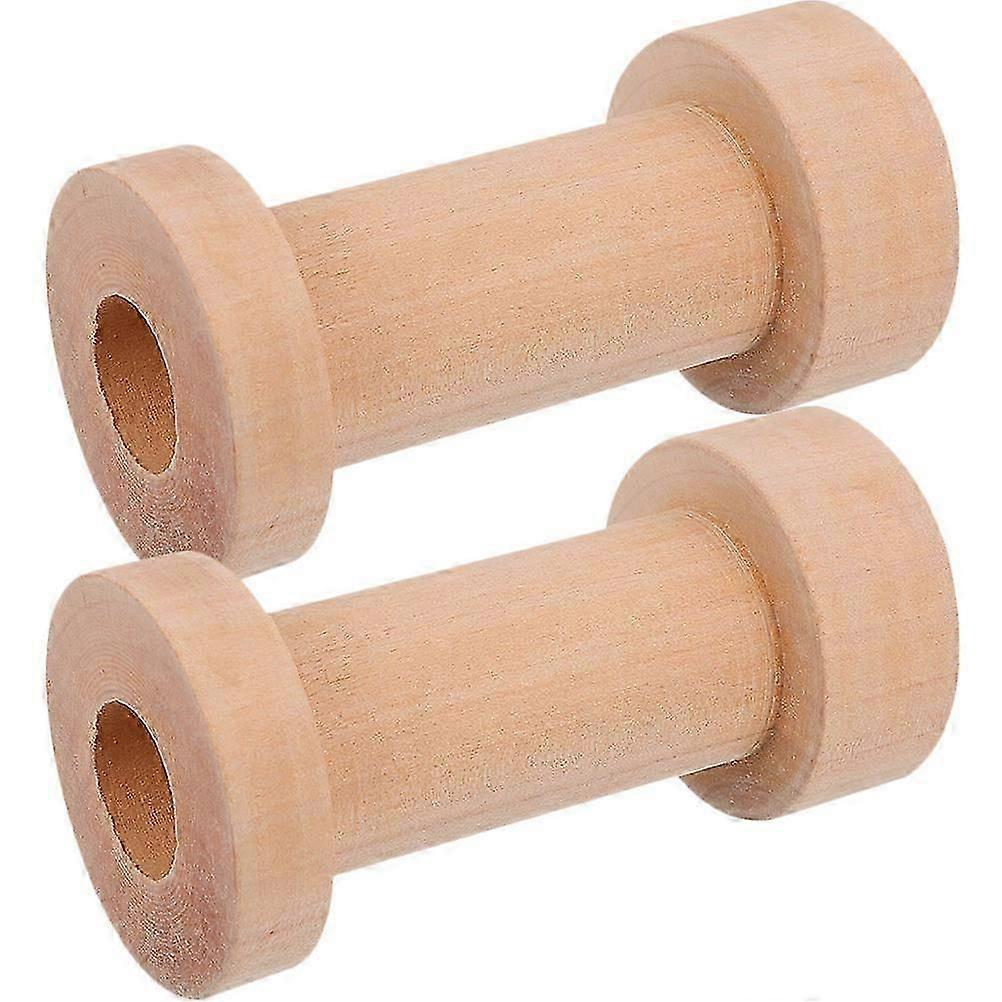 Wooden Yarn Holder Sewing Thread Spools for Practical Use 4Pcs