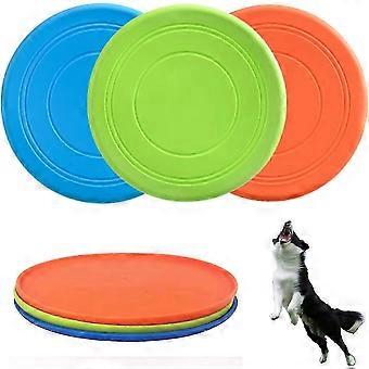 3er-Pack Hunde-Frisbee-Spielzeug – Weiches Gummi, leicht, schwimmt im Wasser, für kleine und große Hunde, 18 cm interaktiver Frisbee 2026