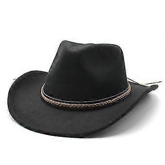 Winter rolled-edge leather jazz hat suitable for both men and women