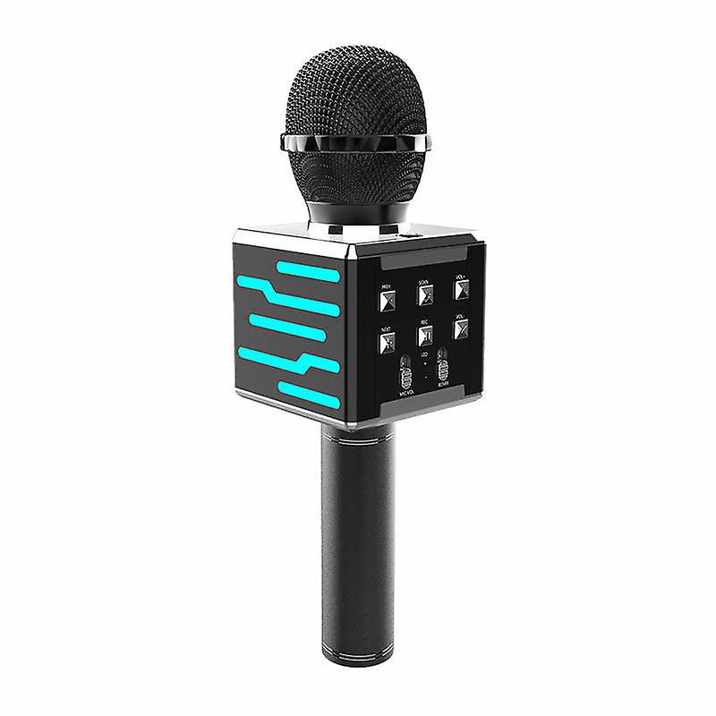 Wireless Bluetooth Microphone Speaker Hi-fi Dsp Noise Reduction Tf Card Ktv Mic 1200mah Handheld Singing Player