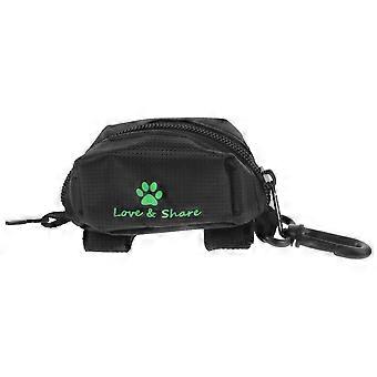 Pet Leash Dog Pulling Attachment with Lightweight Poop Bag Accessory Black
