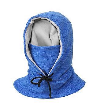 Winter Hat with Adjustable Drawstring, Wind Resistant Cotton Blend, Warm Cycling Cap for Outdoor Sports