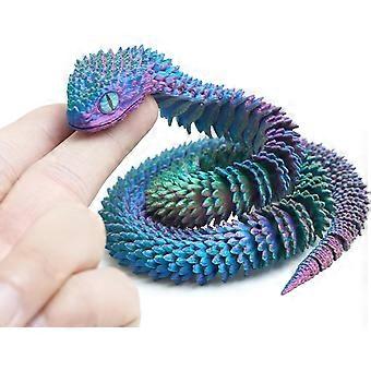 3D-gedrucktes Schlangenmodell, flexible Tierfigur mit Schnürung, Spielzeug gegen Unruhe und ADHS, Dekoration für Zuhause und Büro, Geschenkidee für Erwachsene und Jugendliche