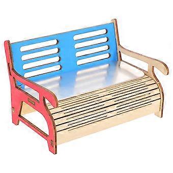 Hamster Hideout Wood Sofa for Small Animals with Climbing Stand