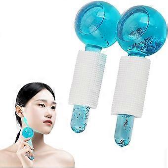 SHEVT-2 Pack Spa Cooling Balls for Face Eyes and Neck Reduce Puffy Eyes - Blue