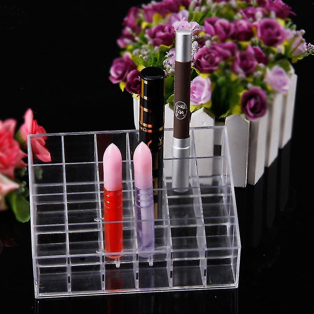 24slots Transparent Multifunctional Lipstick Stand Case Makeup Tools Organizer