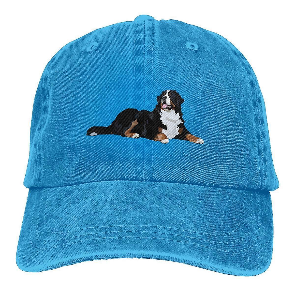 Bernese Mountain Dog Print Pattern Hat Adjustable Cowboy Cotton Baseball